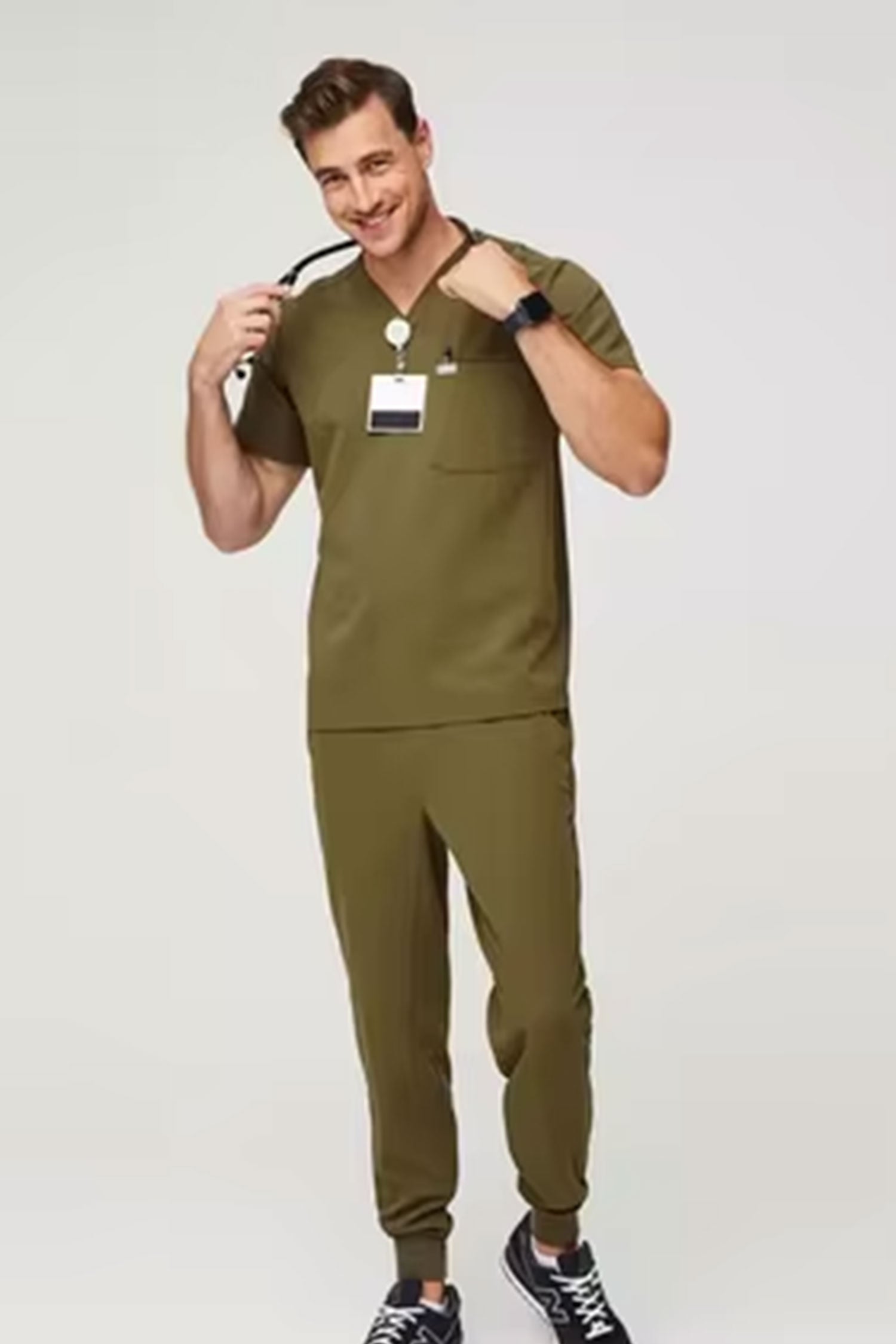 Men's 3-Pocket V-Neck Scrub